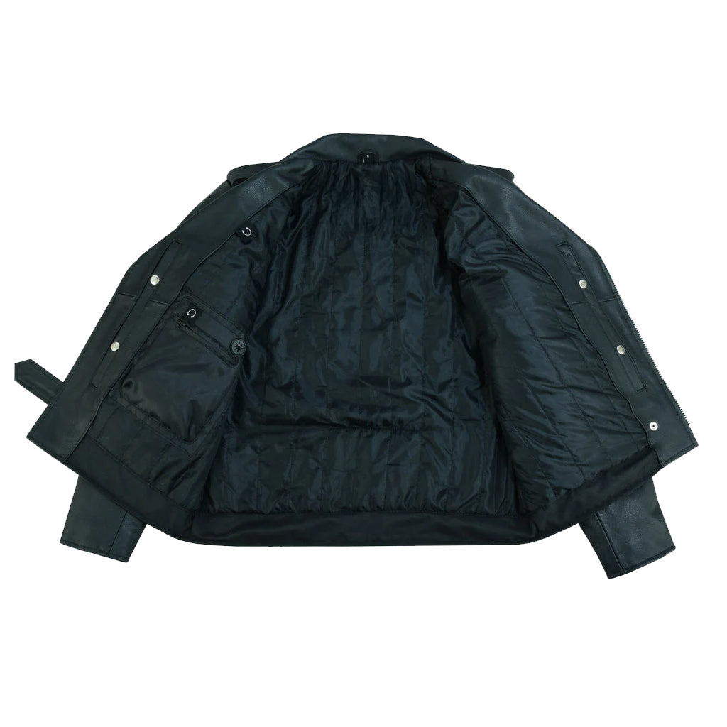 C761 MEN'S CLASSIC LEATHER JACKET (ARMORED) – San Diego Leather