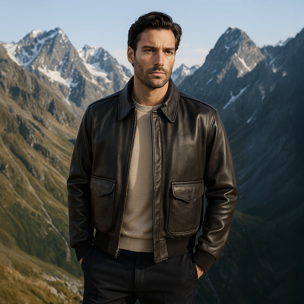 MEN'S G1 NAVY JACKET (Cowhide) – San Diego Leather