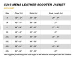 C216 MENS LEATHER SCOOTER JACKET
