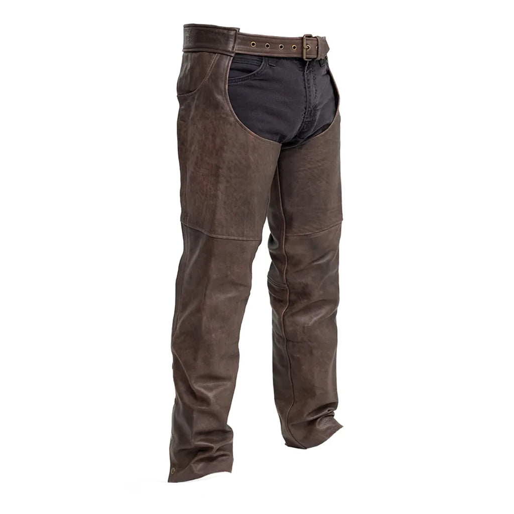 CH835 MENS UNISEX LEATHER CHAPS W JEAN POCKETS San Diego Leather