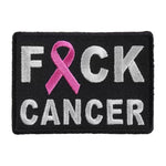 2.75" X 2" F*UCK CANCER WITH PINK RIBBON PATCH