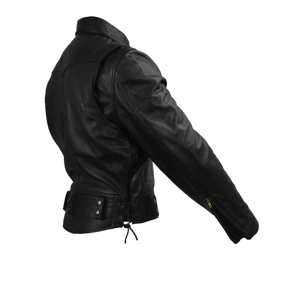 Police Man Printed Calf Leather Biker Jacket – Backyardarchive