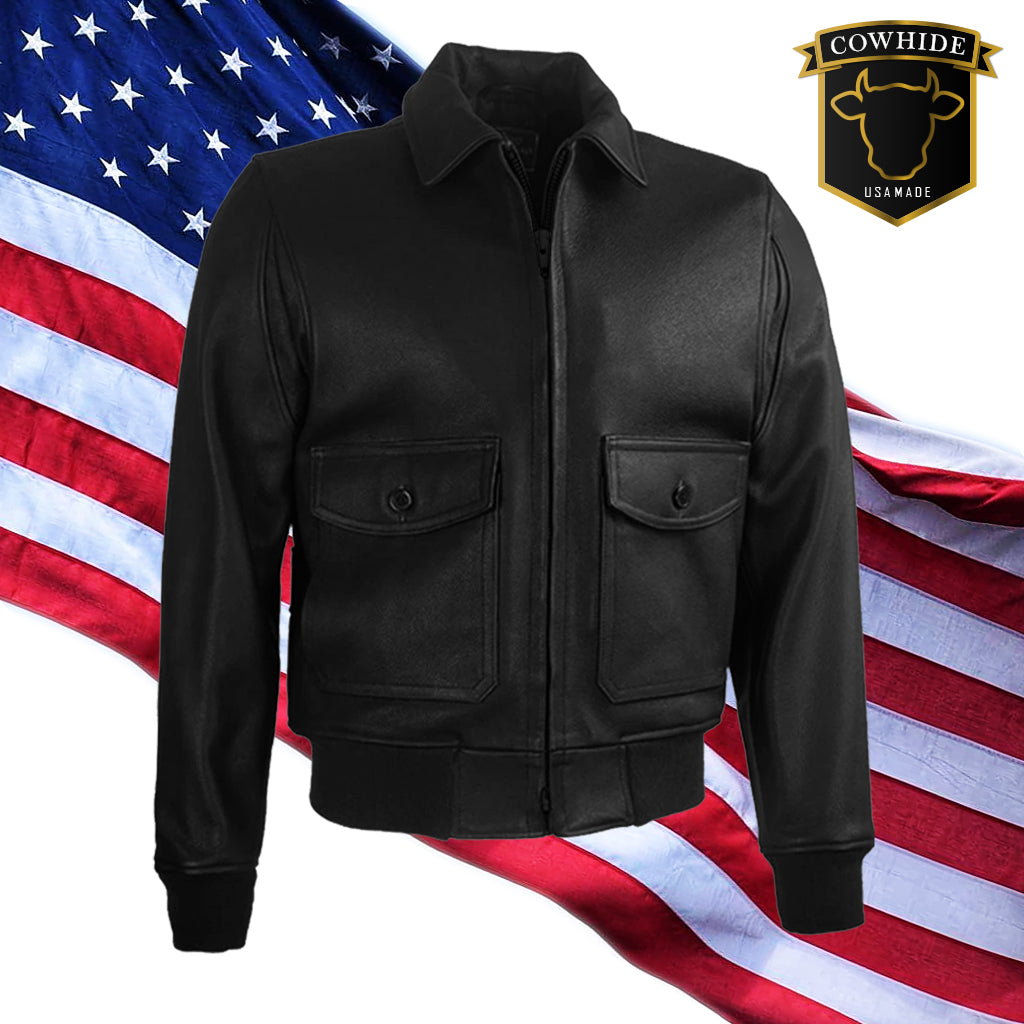 2023 men's leather jacket patches usa