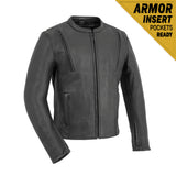 C271 MENS SCOOTER LEATHER JACKET