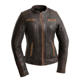 LC198 LADIES SCOOTER LEATHER JACKET