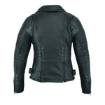 LC802 LADIES CLASSIC LEATHER JACKET (SIDE BELTS)