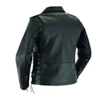 LC831 LADIES CLASSIC LEATHER JACKET (SIDE LACES)