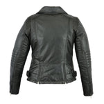 LC835 LADIES CLASSIC LEATHER JACKET (SIDE BELTS)