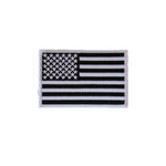 3" X 2"  USA FLAG PATCH WHITE & BLACK