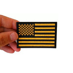 3" X 2"  USA FLAG PATCH YELLOW & BLACK