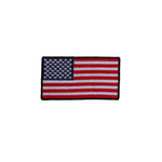 2.5" X 1.4"  USA FLAG PATCH BLACK BORDER