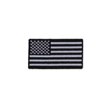 2.5" X 1.4"  USA FLAG PATCH BLACK & WHITE