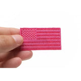 2.5" X 1.4"  USA FLAG PATCH HOT PINK