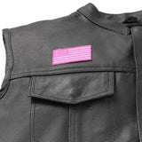 2.5" X 1.4"  USA FLAG PATCH HOT PINK