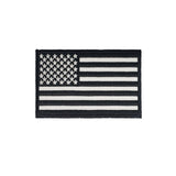 3.5" X 2.25"  USA FLAG PATCH BLACK & WHITE