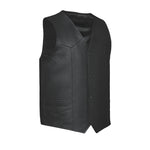 V602 MENS LEATHER WESTERN VEST W/ FRONT SNAPS
