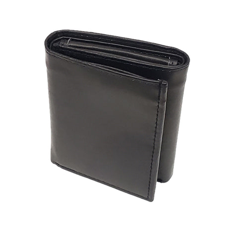 132 TRIFOLD LEATHER WALLET BLACK