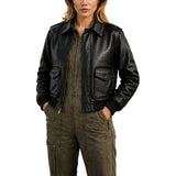 LADIES A2 AIRFORCE JACKET (Lambskin)