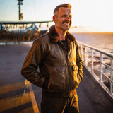 MEN'S G1 NAVY JACKET (Goatskin)