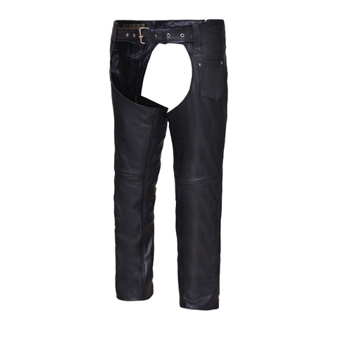 CH326 MENS/UNISEX LEATHER CHAPS W/ COIN POCKET