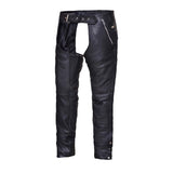 CH7145K MENS/UNISEX LEATHER CHAPS W/ DOUBLE SIDE POCKETS