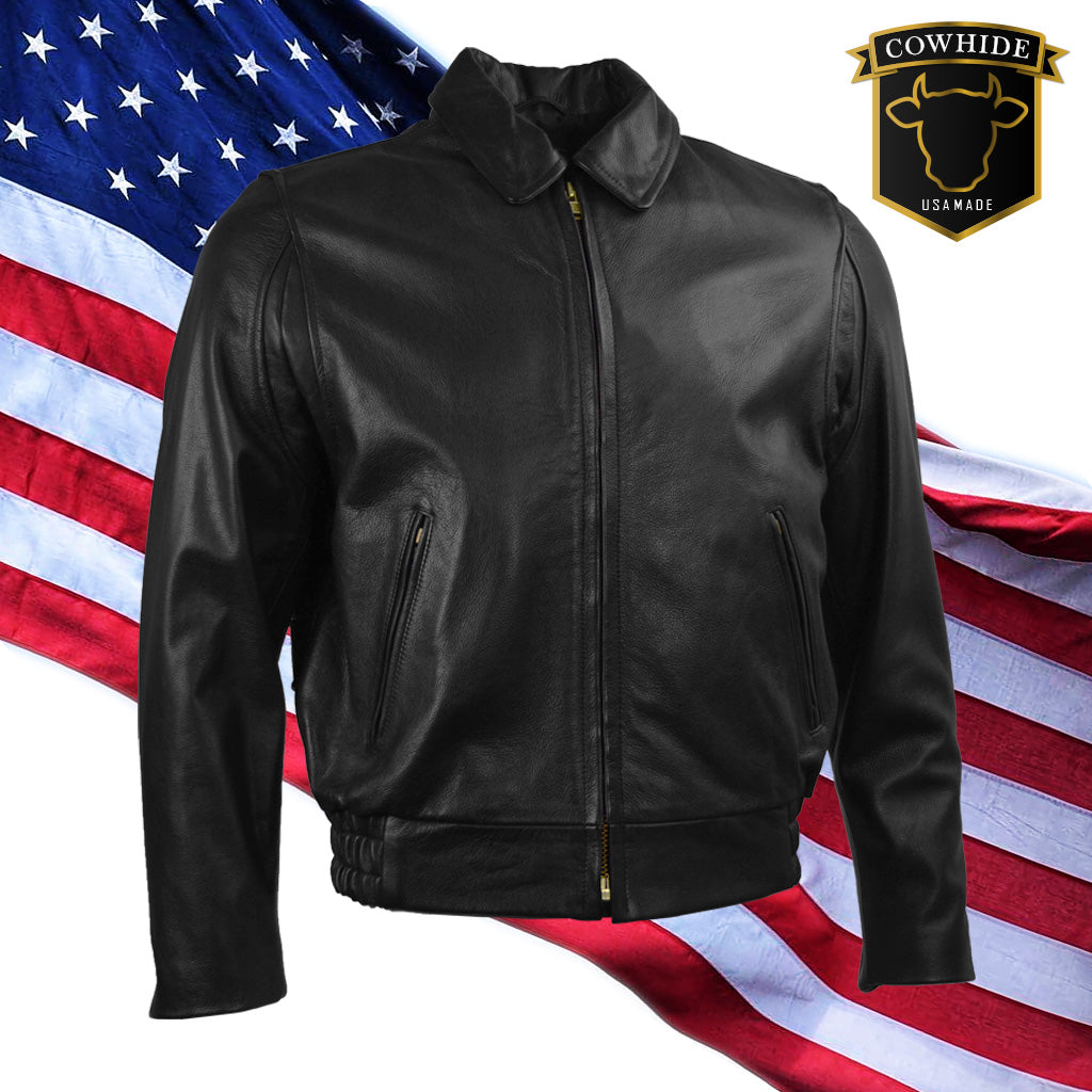 MENS LAPD JACKET (Cowhide) – San Diego Leather Jacket Factory