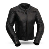LC158 LADIES SCOOTER LEATHER JACKET