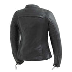 LC190  LADIES SCOOTER LEATHER JACKET