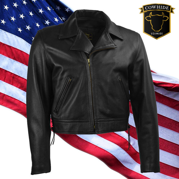 LADIES POLICE A AGB (Cowhide) – San Diego Leather Jacket Factory