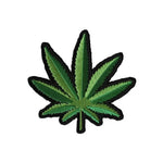 3" X 3" MARIJUANA LEAF PATCH - GREEN