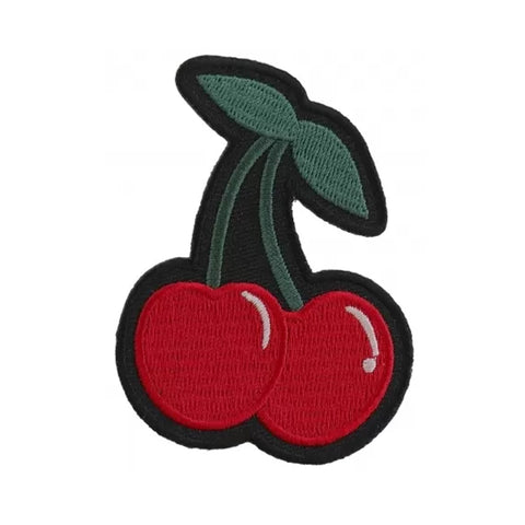 2.3" X 3" DOUBLE RED CHERRIES PATCH