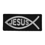 3.5" X 1.5" JESUS WORD & FISH SYMBOL PATCH