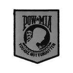 2.5" X 3" POW MIA PATCH - SILVER REFLECTIVE