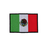 3" X 2" MEXICO FLAG PATCH - BLACK BORDER