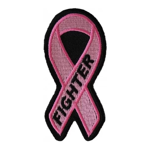 1.5" X 3.2" PINK RIBBON FIGHTER PATCH