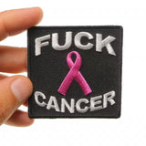 2.5" X 2.5" FUCK CANCER PINK RIBBON PATCH