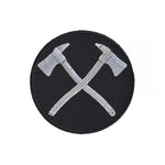 3" X 3" X AXES ROUND PATCH