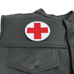 3" X 3" RED CROSS ROUND PATCH